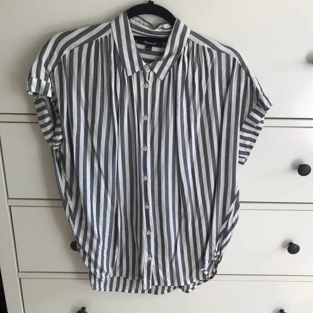 Madewell Blue and White Stripe Central Shirt